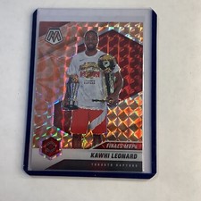 Kawhi Leonard 2020-21 Panini Mosaic Finals MVP Orange Reactive Parallel #299 B-8
