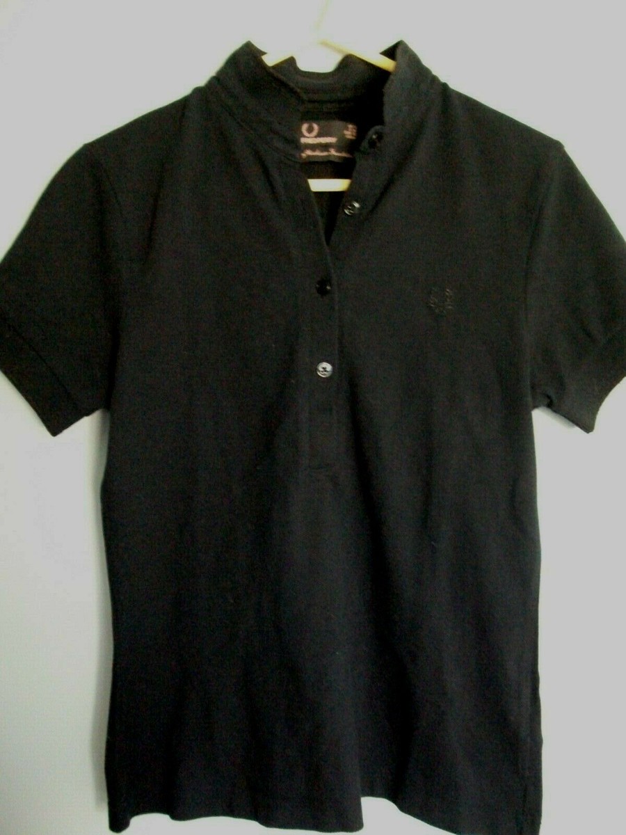 Fred Perry Amy Winehouse Black Glitter Tipped Polo Shirt