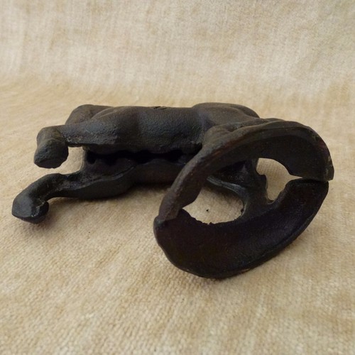 Cast Iron Metal Prancing Rearing Horse Coin Bank A.C Williams copper patina - Picture 6 of 6