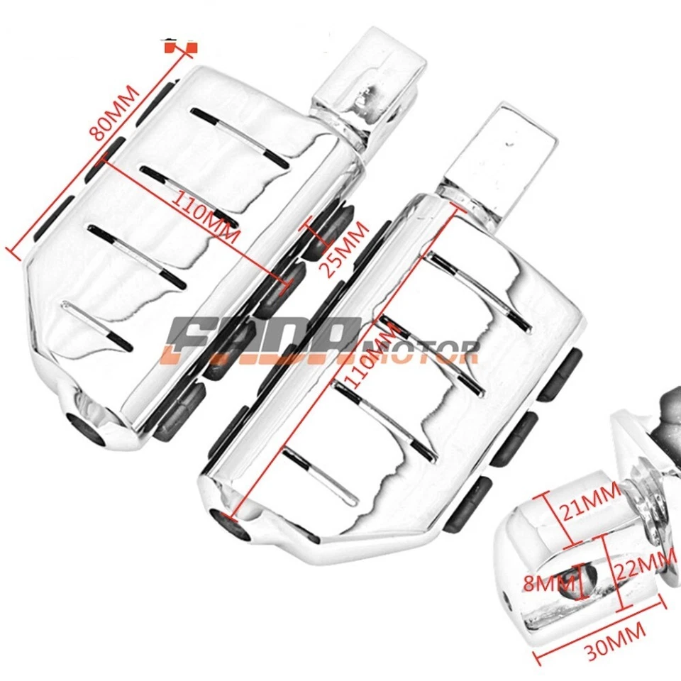 Rear Foot Pegs Footrest for Kawasaki Vulcan 88 VN1500 VN1600 VN800 900 87-15 098 Foto 3 de 4
