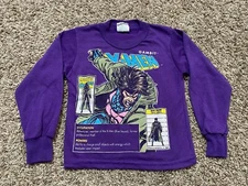 Vintage 1993 X-Men Gambit Long Sleeve Sweater Purple Children Kid’s Size 4-5
