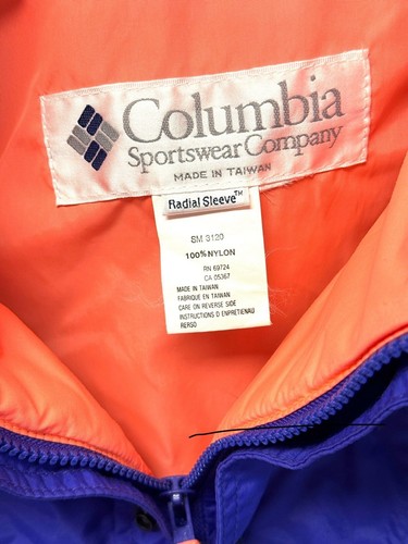 Vintage Columbia Pullover 90s Y2K Jacket Colorblock Windbreaker WM SM - Picture 3 of 13
