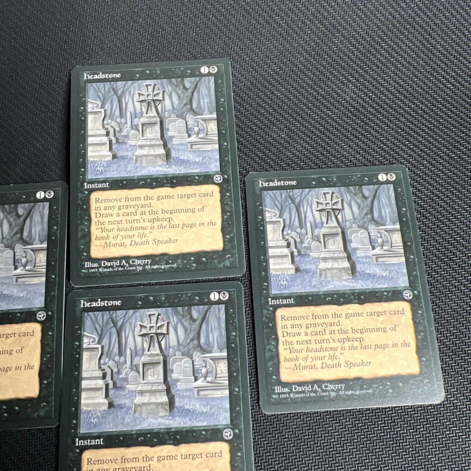 Headstone MTG Homelands Magic the Gathering Black Playset Vintage 4 - Image 3 of 4