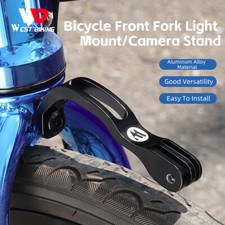 WEST BIKING Aluminum Bicycle Front Fork Light Holder Camera Mount Bracket Stand