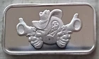 (10) 1 GRAM .999 PURE SILVER BARS PISTOL WIELDING 8 BALL b3