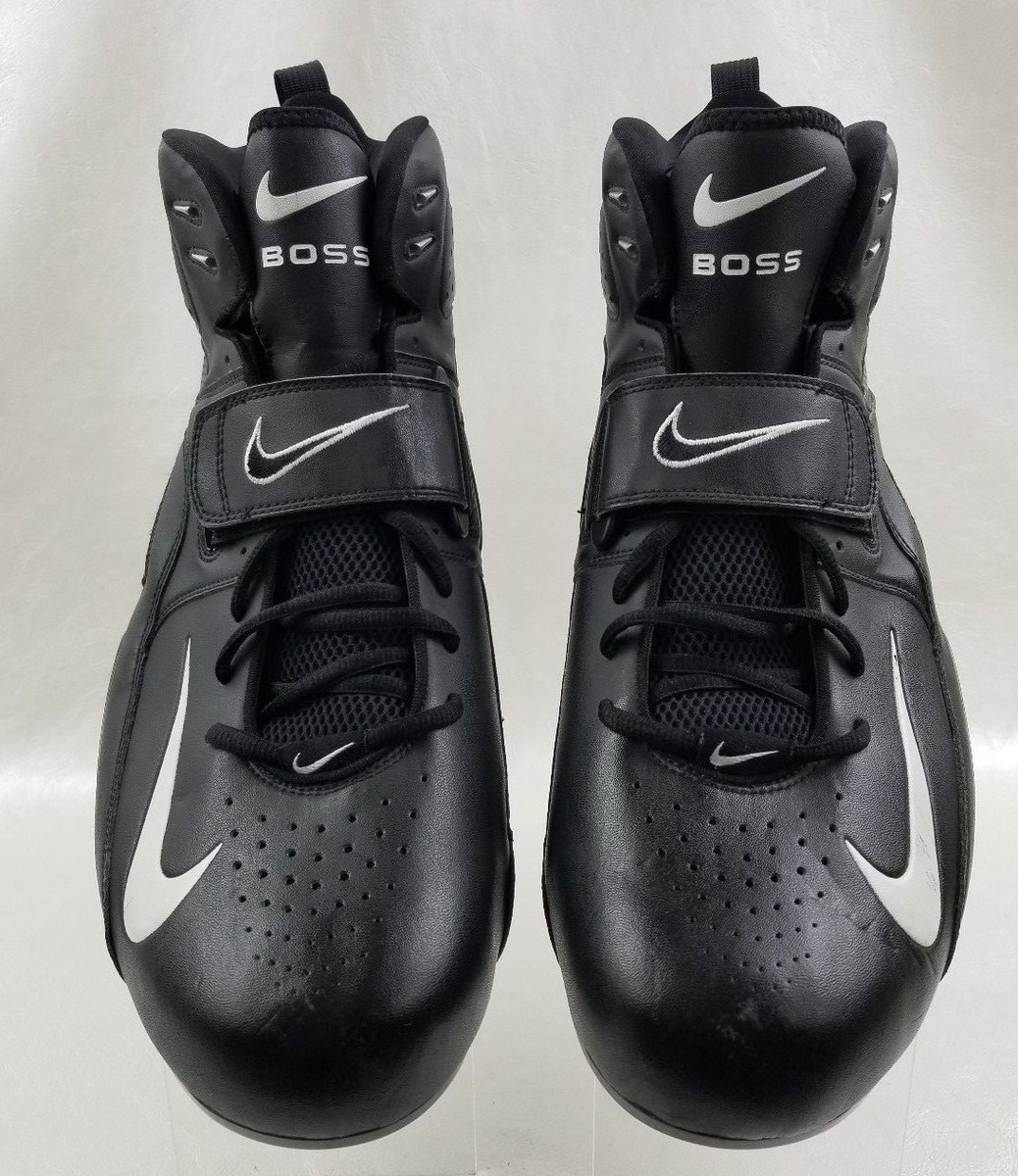 Nike Mens Air Zoom Boss Shark Mid Football Cleats Black  display picture 1