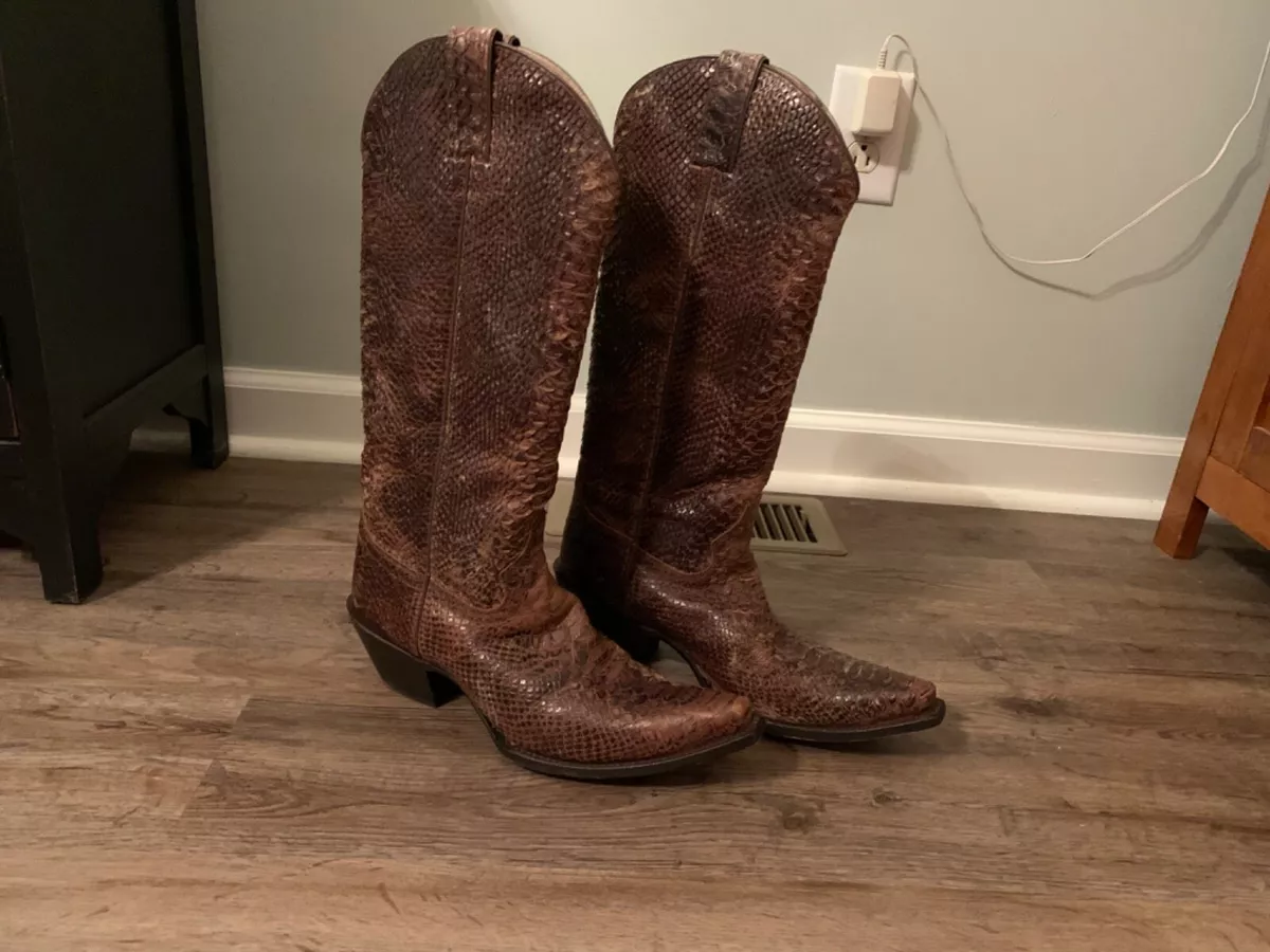Snakeskin cowboy boots womens sale