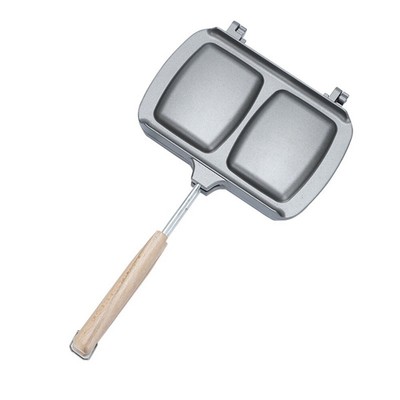 -Seitige Sandwichpfanne Antihaftbeschichtet Faltbar Grill Bratpfanne für Brot Toast3156