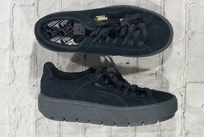 suede platform trace trainers puma black