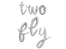 TWO FLY Cursive Letter Balloon Banner - 2nd Birthday Party Decorations - 2 Years