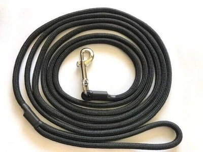 HANDMADE Hecho a mano Reino Unido 3 metros de largo línea, clip gatillo para perros, recuperación y estabilización de 6 mm.