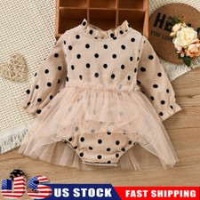 Baby Girls Dress Newborn Jumpsuit Adorable Romper Skirt Festive Clothes Party
