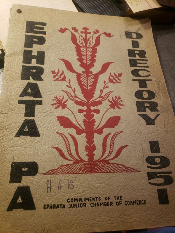 1951 EPHRATA DIRECTORY  PENNSYLVANIA  HISTORICAL bx730