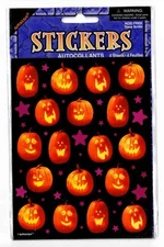 Halloween Scrapbook Stickers! Jack o Lantern Spooky  Fun Goofy New pack 4 Sheets