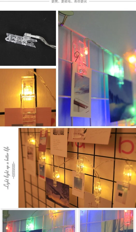 Photo Clip String Lights 40LED 13FT With USB For Ramadan Party Wedding Decorate - Image 3 of 4