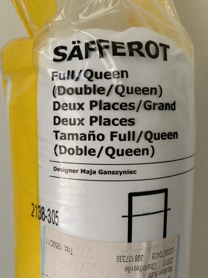 IKEA SÄFFEROT одеяло полный/королева свет теплый саферот пододеяльник белый новый - Изображение 3 из 4