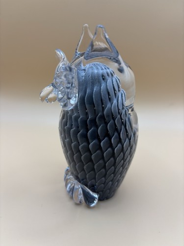 Murano Glass Owl Figurine by Vincenzo Nason Signed Italy Label paperweight - Picture 10 of 13