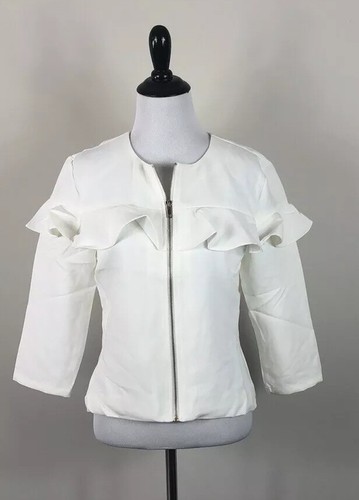 Chaqueta con Volantes Marfil Frontal Talla Pequeña - Imagen 7 de 10