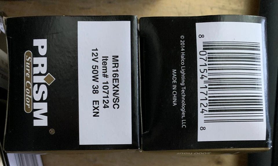 10 pack, Halco 107124 MR16EXN/SC 12V 50W 38° Dichroic Reflector NEW Package - Image 4 of 4