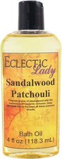 Sandalwood Patchouli Bath Oil - Scented Body Oil - Relaxing  Moisturizing