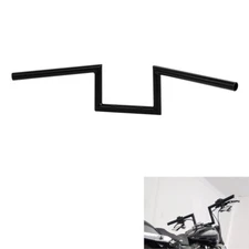 1" inch Z-Bar Rise 6" Ape Hanger Bar Handlebar Fit For Harley Honda Yamaha Black
