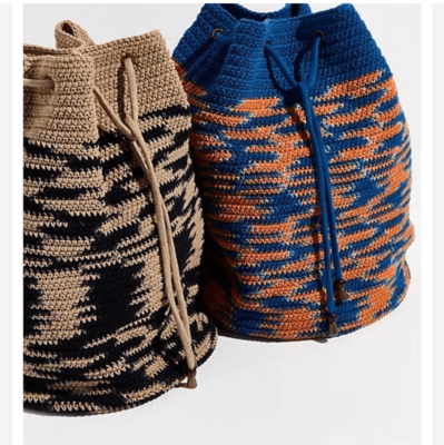 NWOT Free People Montana Crochet Backpack- So cool in crochet  backpack New Free People Montana Crochet Backpack NWOT | eBay main image 2