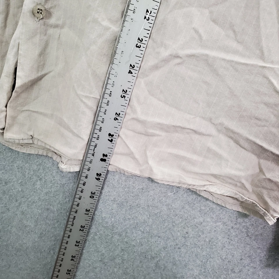 Camisa ROAR Hombres Abotonada 2XL Beige Rayas Redención Ala de Ángel Western Foto 3 de 4