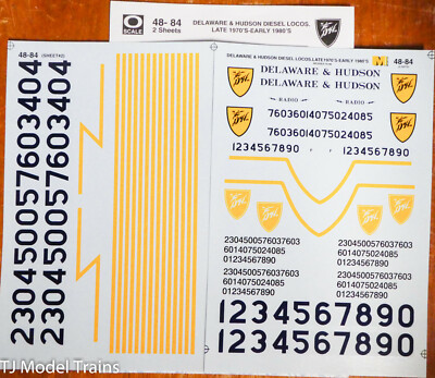 Microscale Decal #48-84 Delaware & Hudson Diesels (1977-1984) Decal