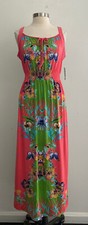 New Directions Sleeveless Tropical Print Maxi Dress sz Large New NWT