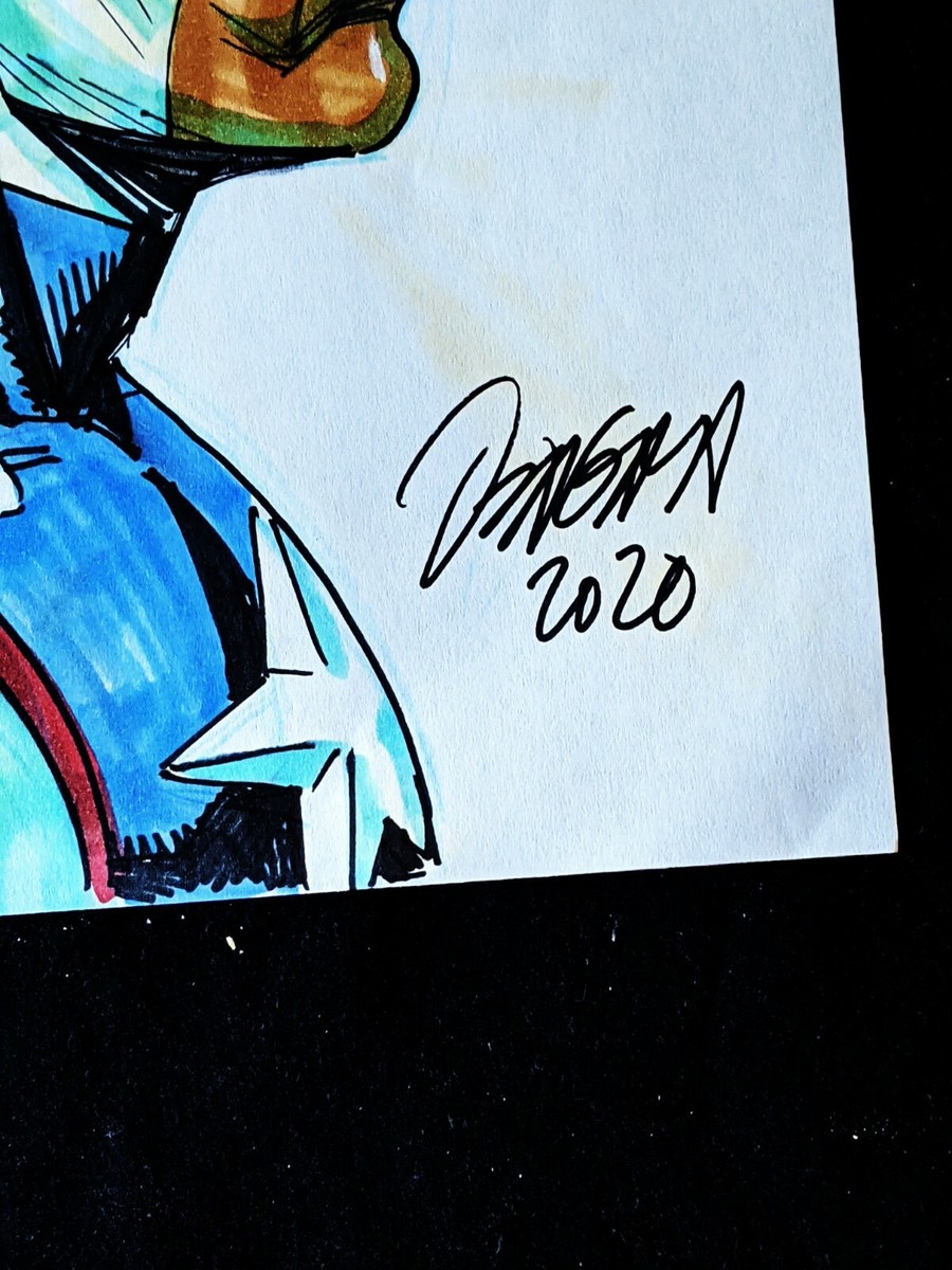 THE FALCON Ryan Odagawa SIGNED Hand Inked Comic Art MARVEL COMICS