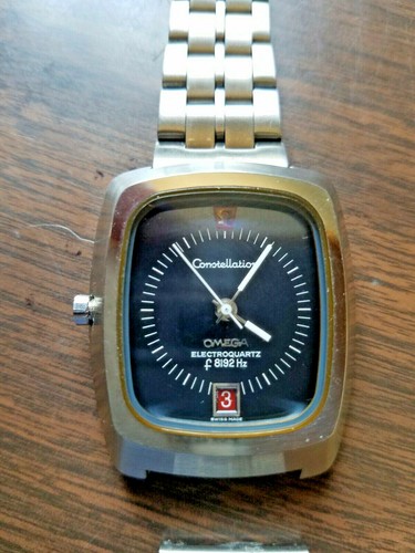 RARE 1979 Omega Constellation Electroquartz f8192 w Papers Blue Puprite  SSteel | eBay