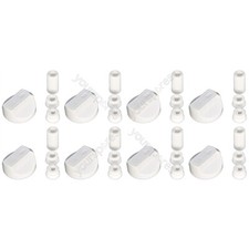 8 X Hotpoint Cooker/Oven/Grill Control Knob And Adaptors White