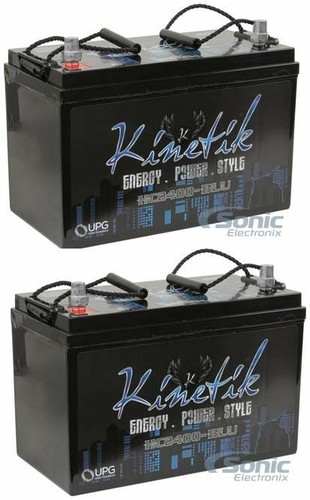 2) Kinetik HC2400-BLU 2400W 12V High 