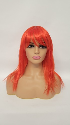 LONG BOB STRAIGHT LAYERED WIG RED COSPLAY KANEKALON SYNTHETIC MADE IN JAPAN - Picture 2 of 11