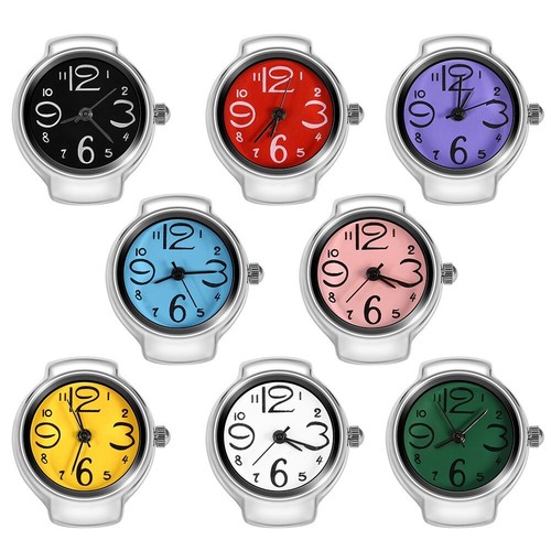 1Pc Fashionable Women Men Quartz Analog Round Finger Ring Love Watch (Purple AU - Picture 3 of 22