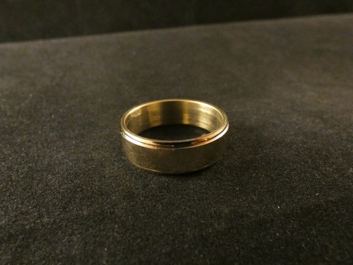 Model 7 Ring 24 Karat Vergoldet Damen Herren Unisex Breit Gold Beschichtet Groß - Bild 2 von 2