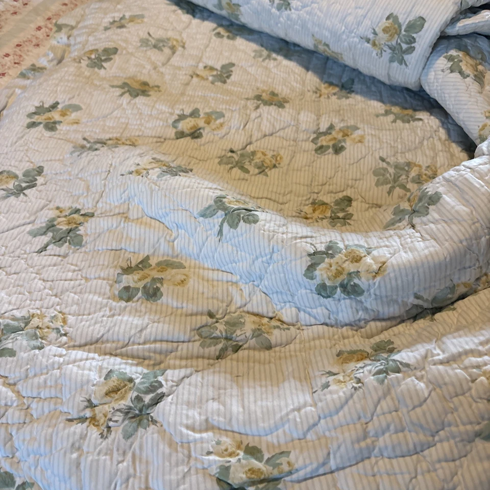 Colcha King Simply Shabby Chic Yellow Garden Rose Yellow Ruffle 92 X 104 - Imagem 3 de 4