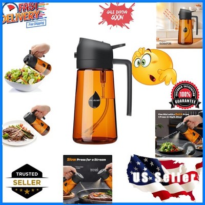 Olive Oil Dispenser Bottle for Kitchen Spray and Pour, 16oz/470ml Light-Block...