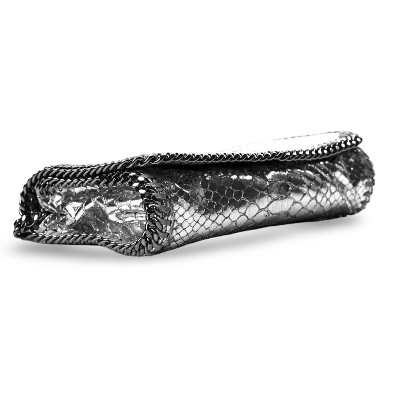 Stella McCartney Silver Python Embossed Leather F… - image 6