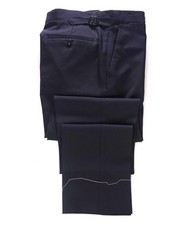  750 RALPH LAUREN PURPLE LABEL - Solid Navy Blue Wool Pants - 30W