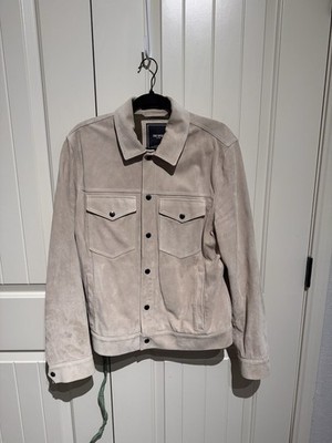 Todd Snyder  Beige Suede Leather Dylan Jacket Trucker Medium - originally $998  