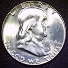 1954-P BU Uncirculated Franklin Silver Half Dollar HD11