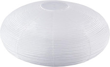 White Oval Paper Lanterns-22" Large Hanging Paper Lantern Lamp, Chinese/Japanese