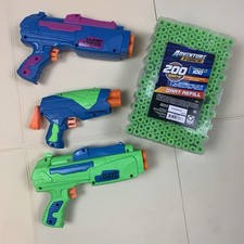 Lot Of 3 Buzz Bee Toy Gun Blasters Clash Force with Package Of Foam Darts Tested