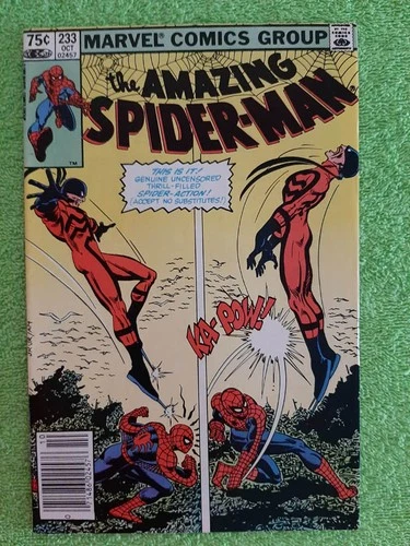 AMAZING SPIDER-MAN #233 NM- Newsstand Canadian Price Variant Duty Free RD5017