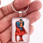 Vintage DC Comics #32 Superman Kissing Wonder Woman 1978 Keychain or Necklace