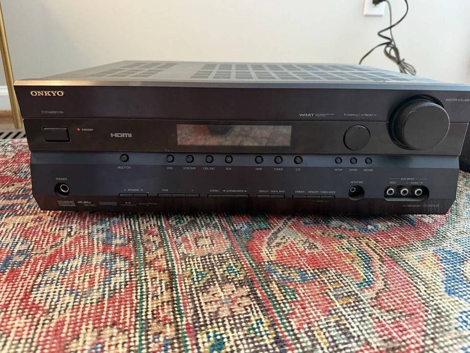 Onkyo TX SR505 7.1 Channel 160 Watt AV Home Theater HDMI Receiver Remote Bundle - Image 2 of 4