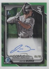 2024 Bowman Sapphire Chrome Prospects Green 85/99 Jacob Burke #BSPA-JBU Auto lz7