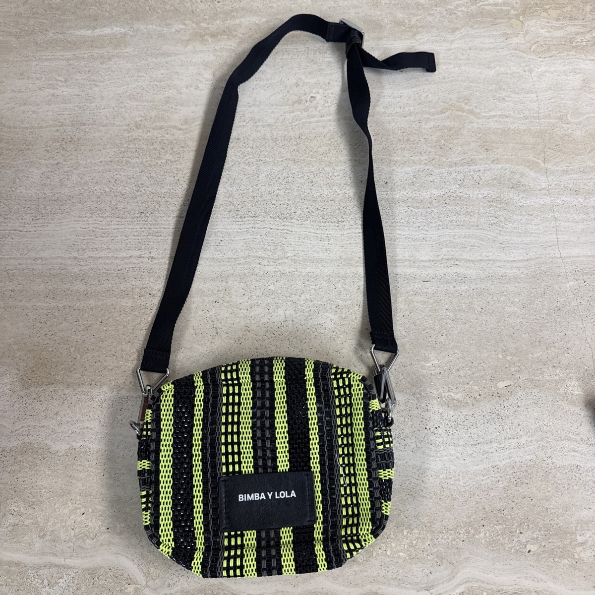Bimba Y Lola Bag Designer Green Black Shoulder Crossbody Bag