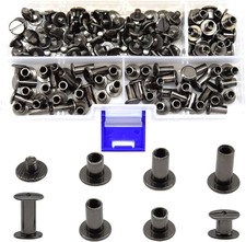 150Pcs (75 Sets) Chicago Screws Assorted Kit M5 X 6/10/12Mm Nail Rivet Chicago B